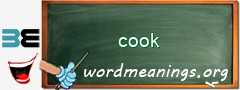 WordMeaning blackboard for cook